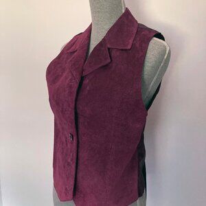 Vintage Suede Vest Burgundy XS Savannah